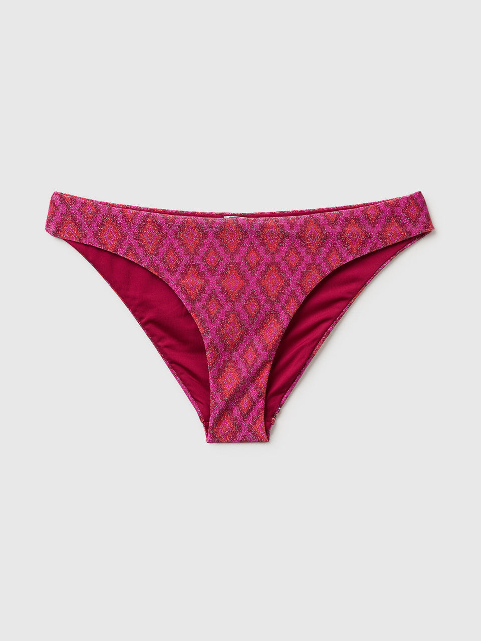 Cueca de biquíni com estampado étnico e lurex - ucb_image_FS