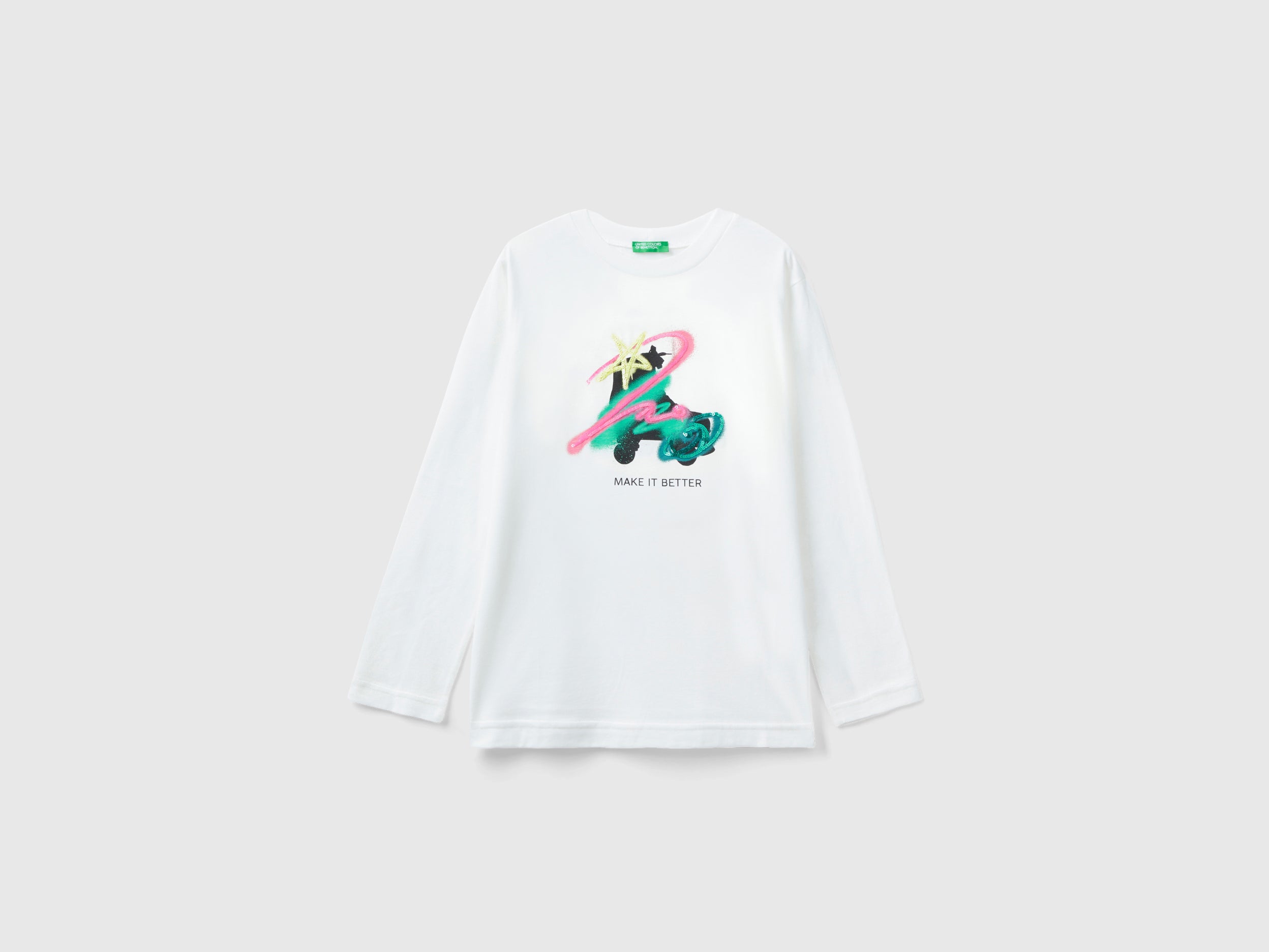 T-shirt com estampa e lantejoulas - ucb_image_FS