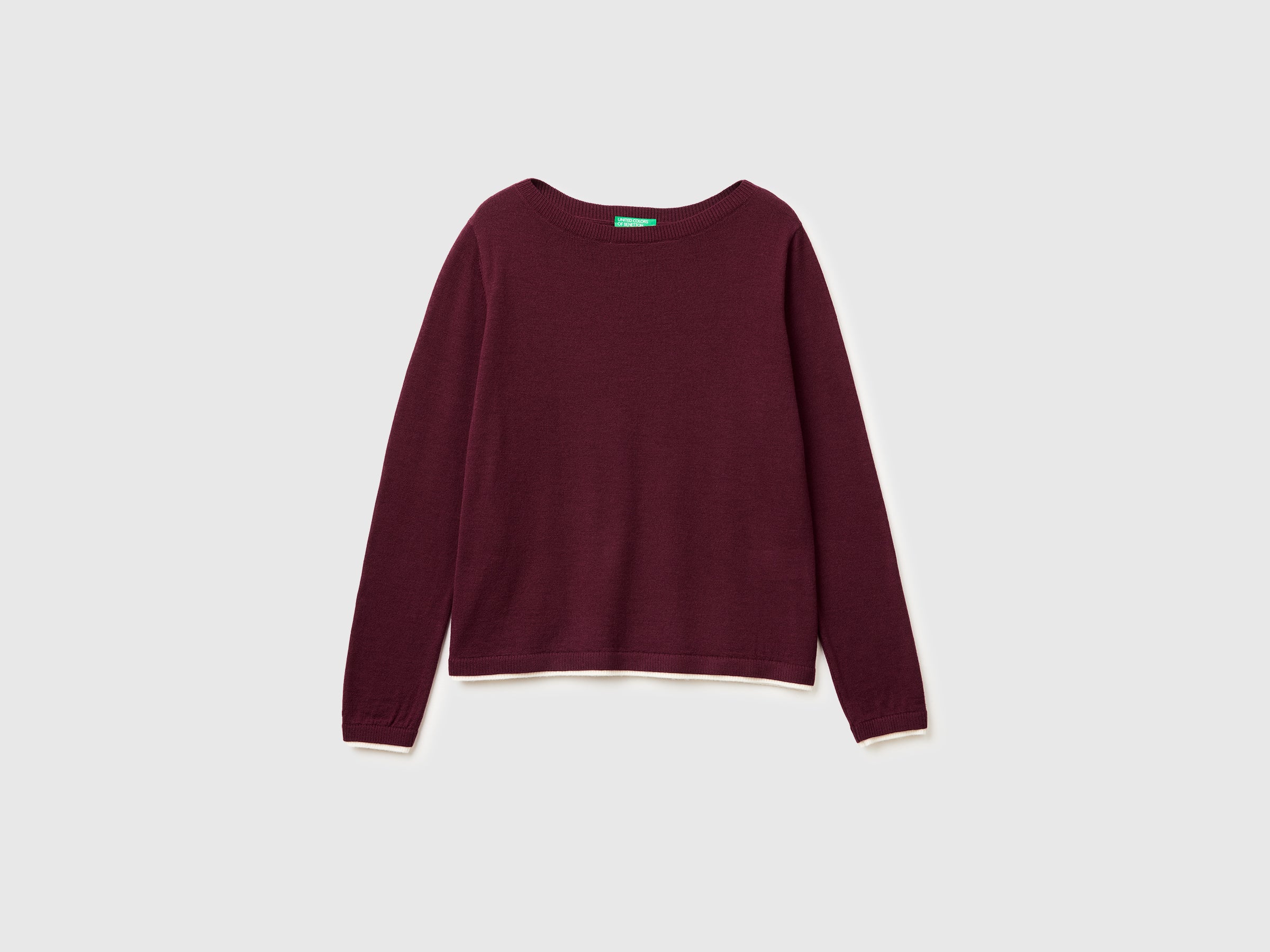 100% Merino wool boat neck sweater - ucb_image_FS