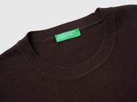 Brown sweater in tricot cotton - ucb_image_DS1