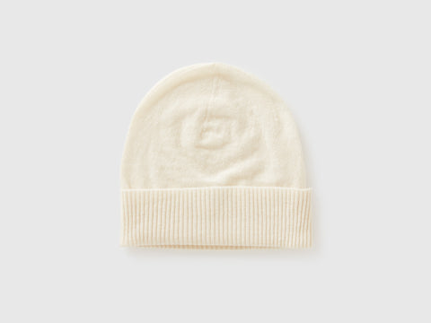 Gorro branco nata em pura lã Merino - ucb_image_FS