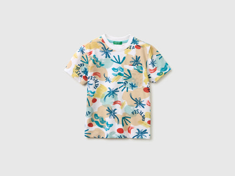 T-shirt with tropical print - ucb_image_FS