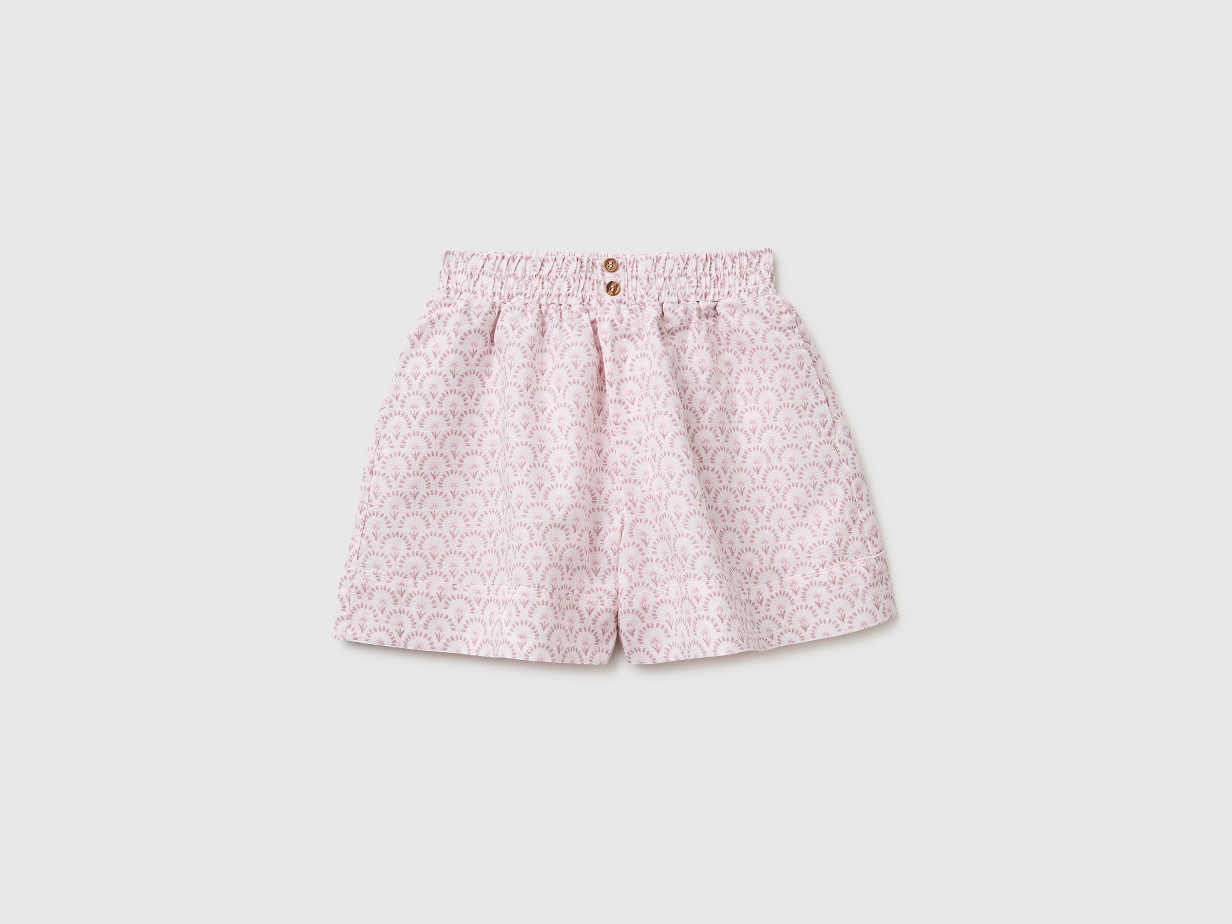 Floral linen blend shorts - ucb_image_FS