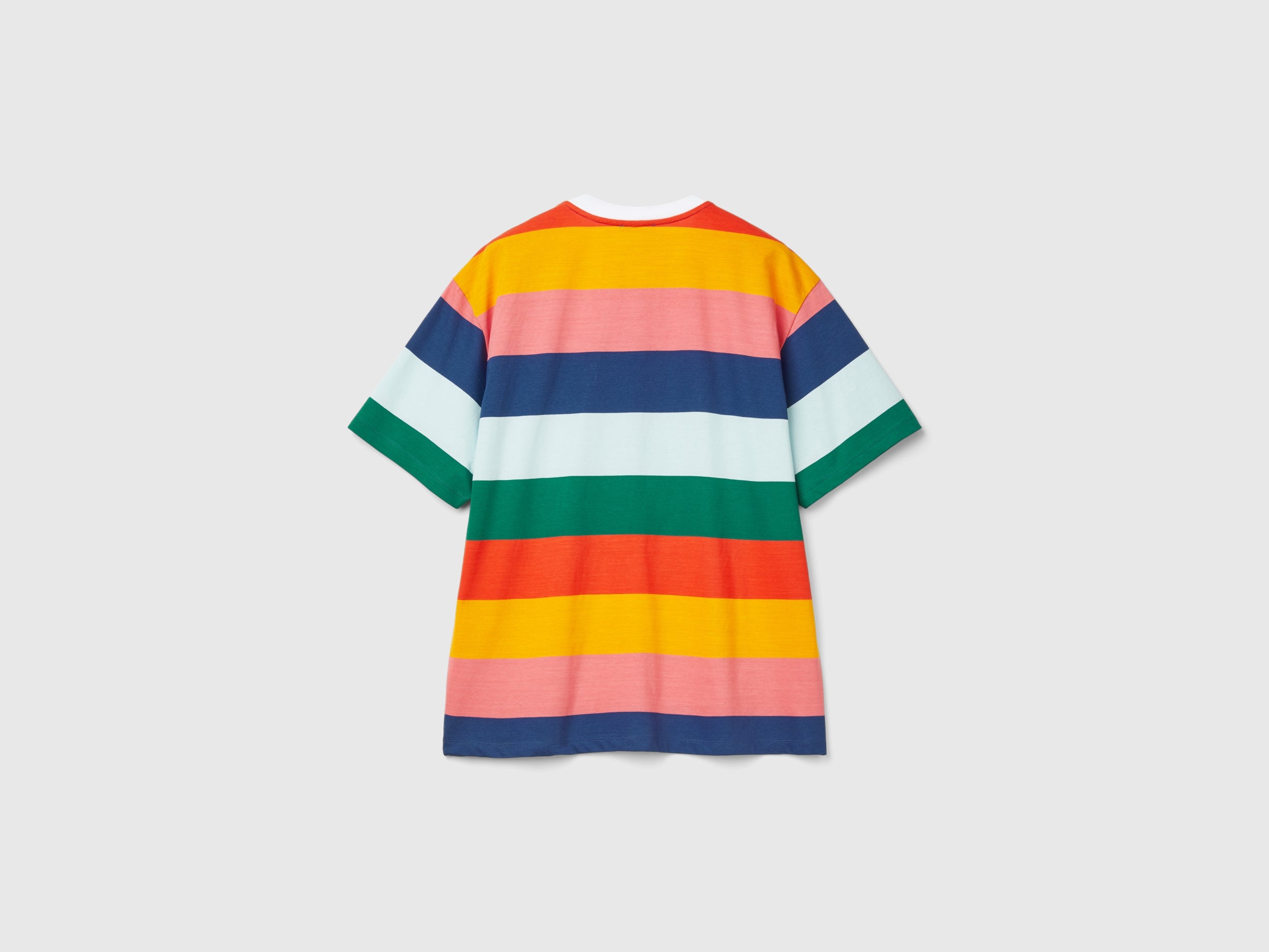 T-shirt over fit às riscas multicolor - ucb_image_BS
