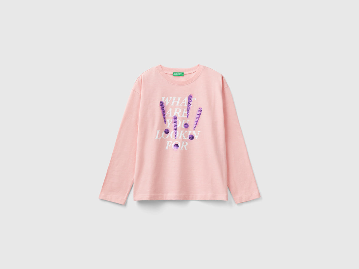 T-shirt com estampa e lantejoulas - ucb_image_FS