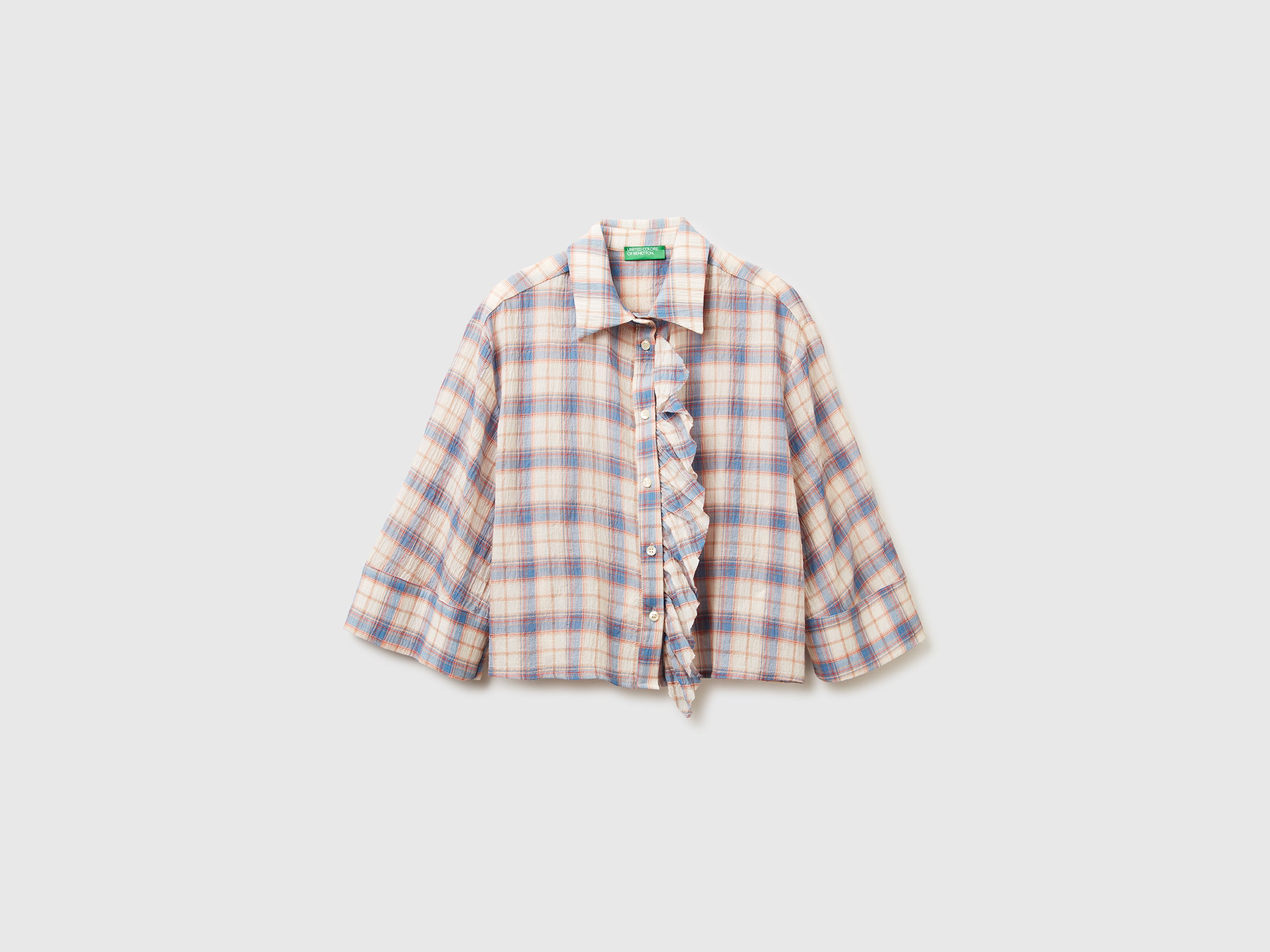 Camisa aos quadrados com folhos - ucb_image_FS