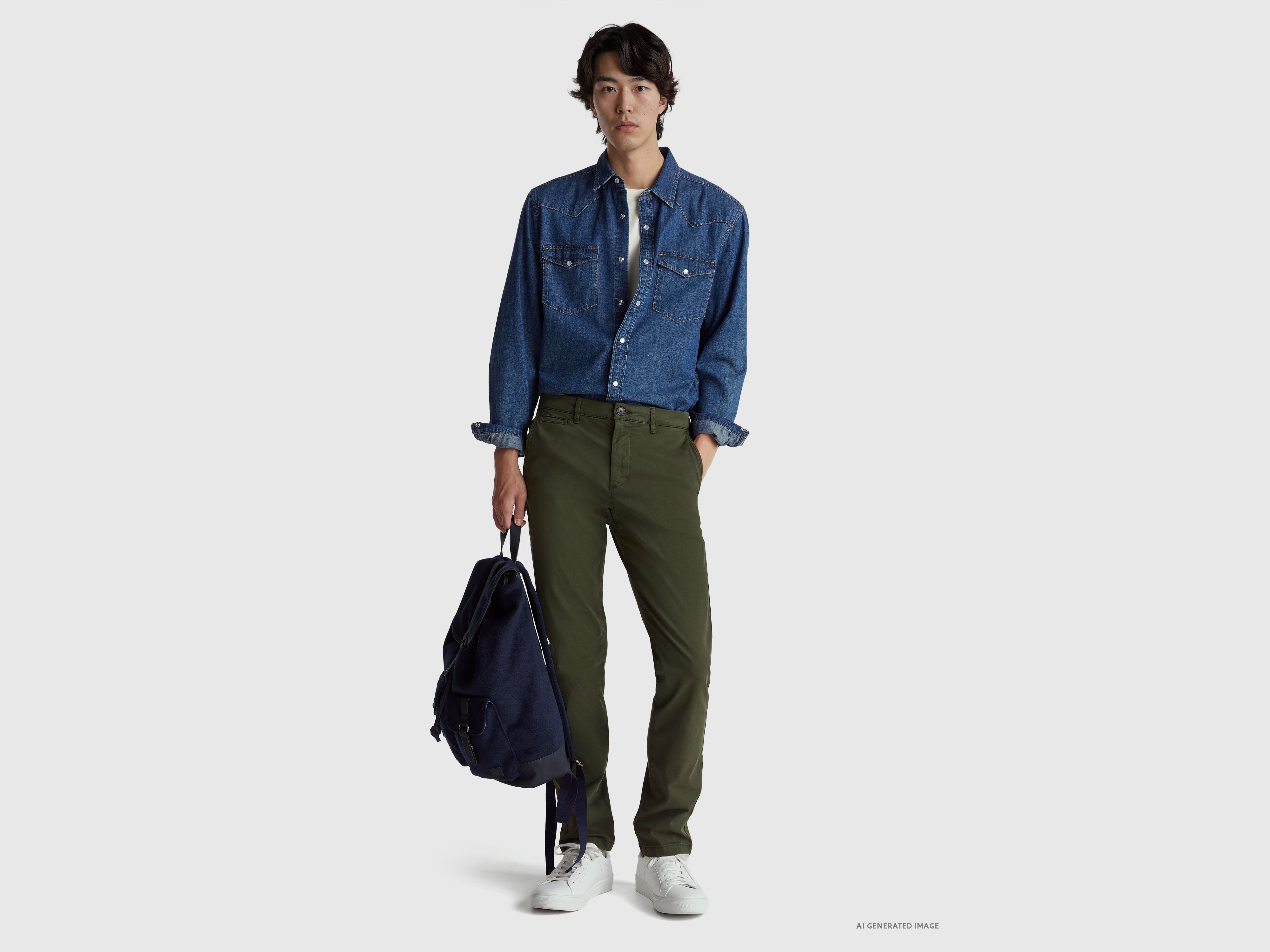 Chinos slim fit verde escuro - ucb_image_FY