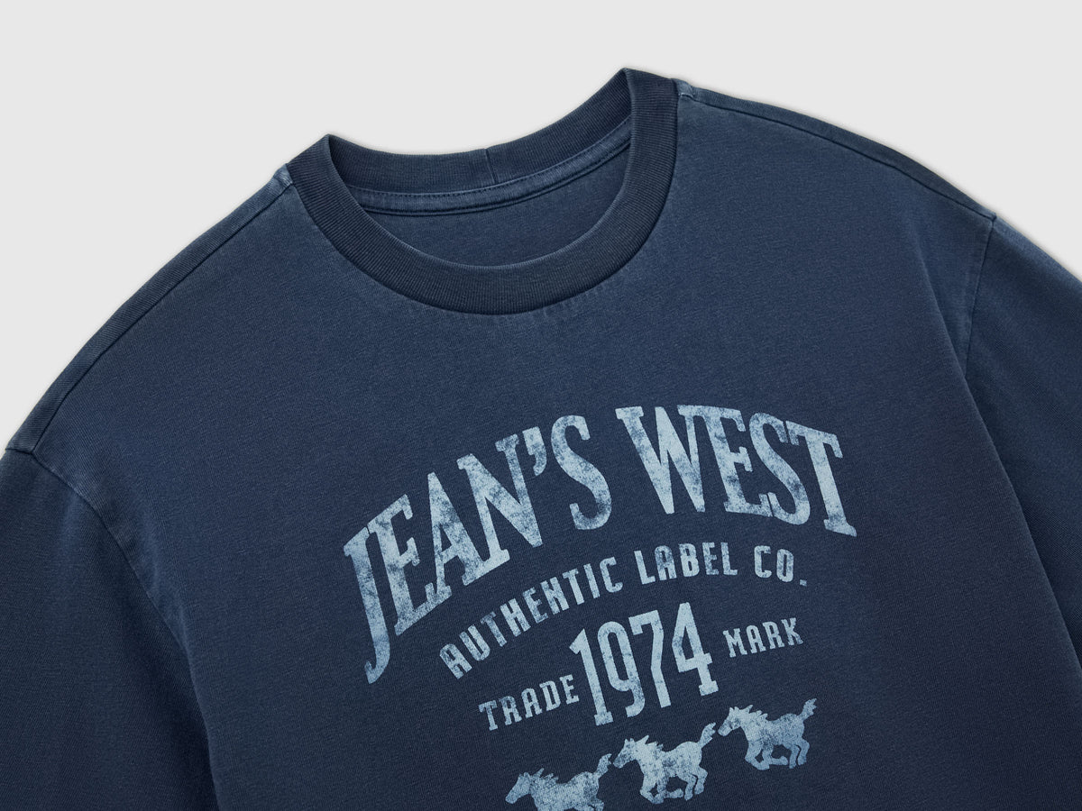 T-shirt lavagem vintage com estampa western - ucb_image_DS1