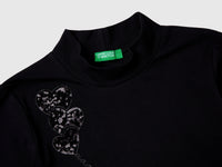 T-shirt de gola alta com lantejoulas - ucb_image_DS1