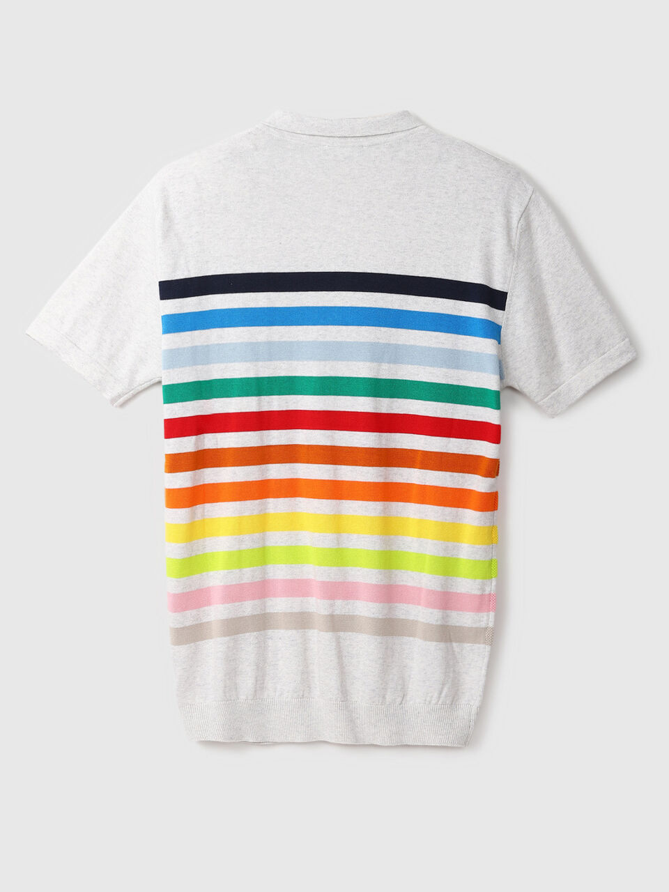 Half Sleeve Muticolor Striper Polo image number 2