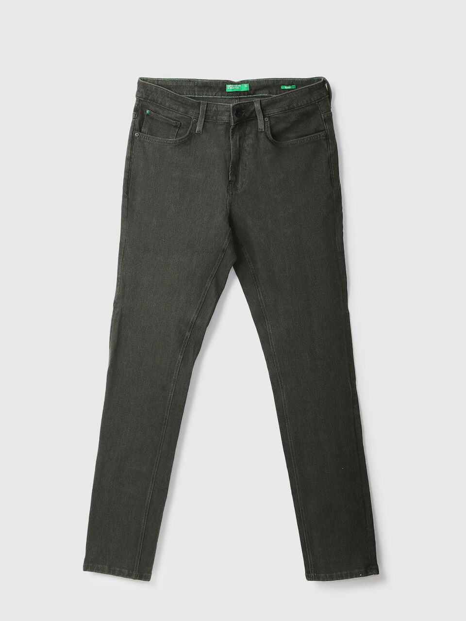 Skinny Fit Dk Olive Lounge Knit Jeans image number 1
