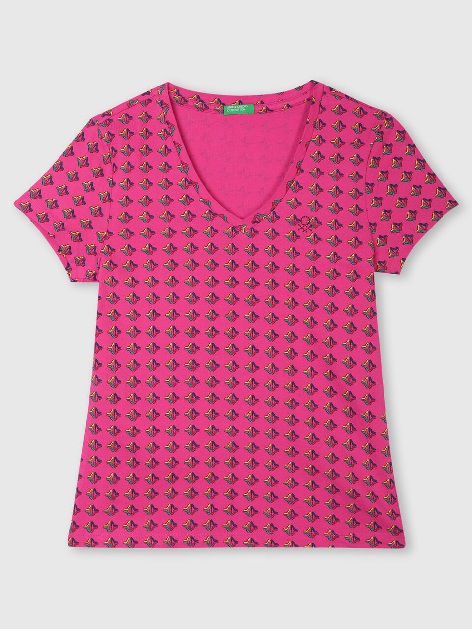 V-Neck T-Shirt With Print image number 1