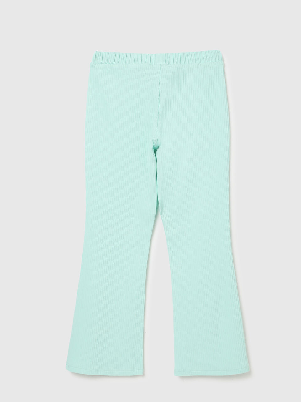 FLARED RIB LEGGINGS WITH SLIT image number 2