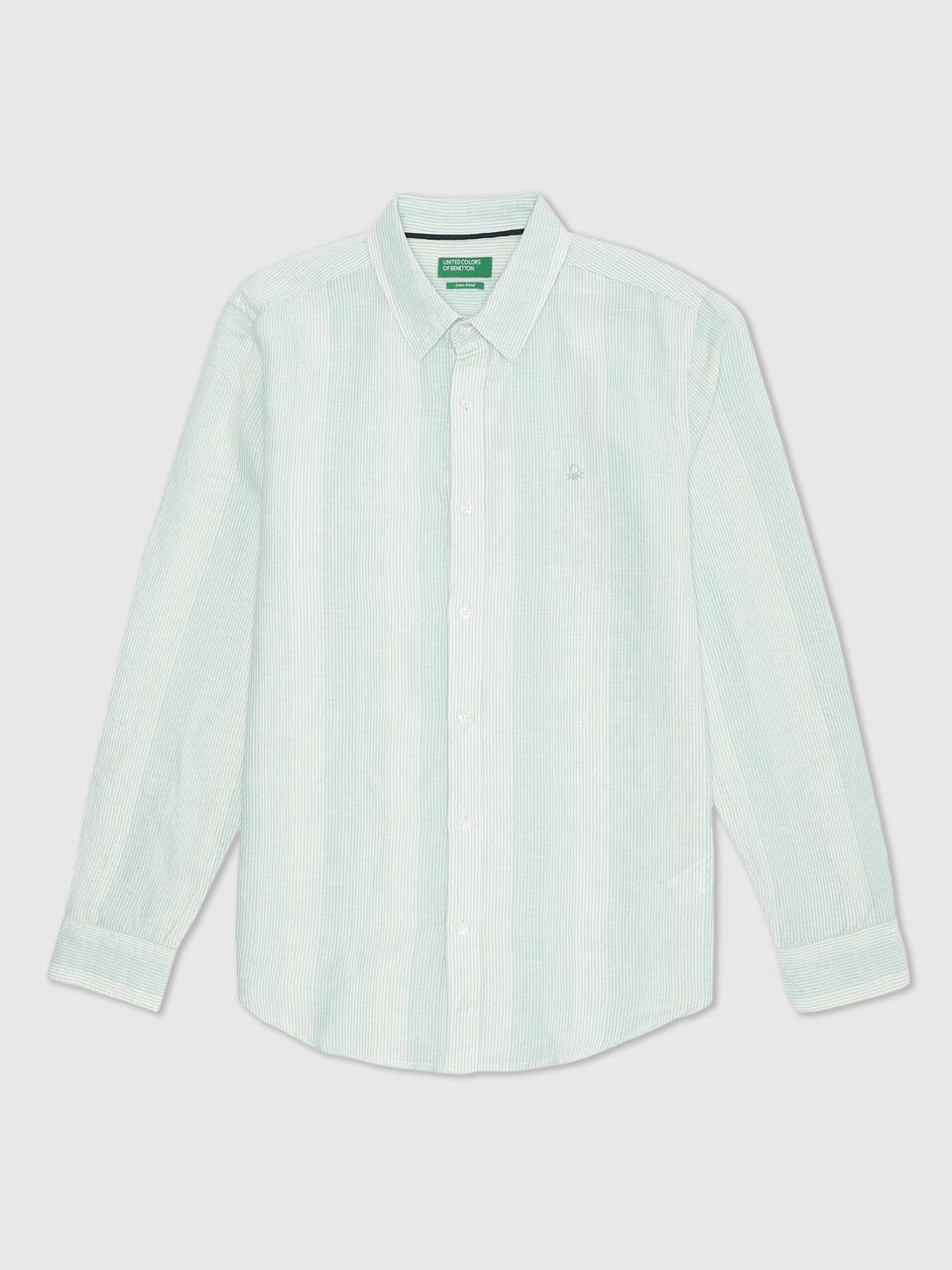 Full Sleeve Cotton Linen Stripe Shirt image number 1