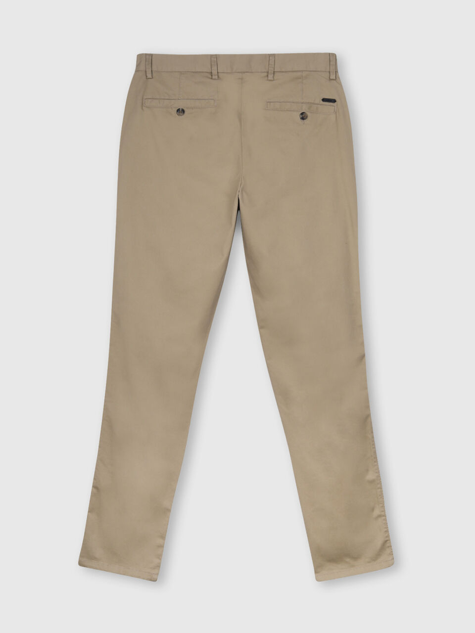 Slim fit satin trousers with stretch image number 2