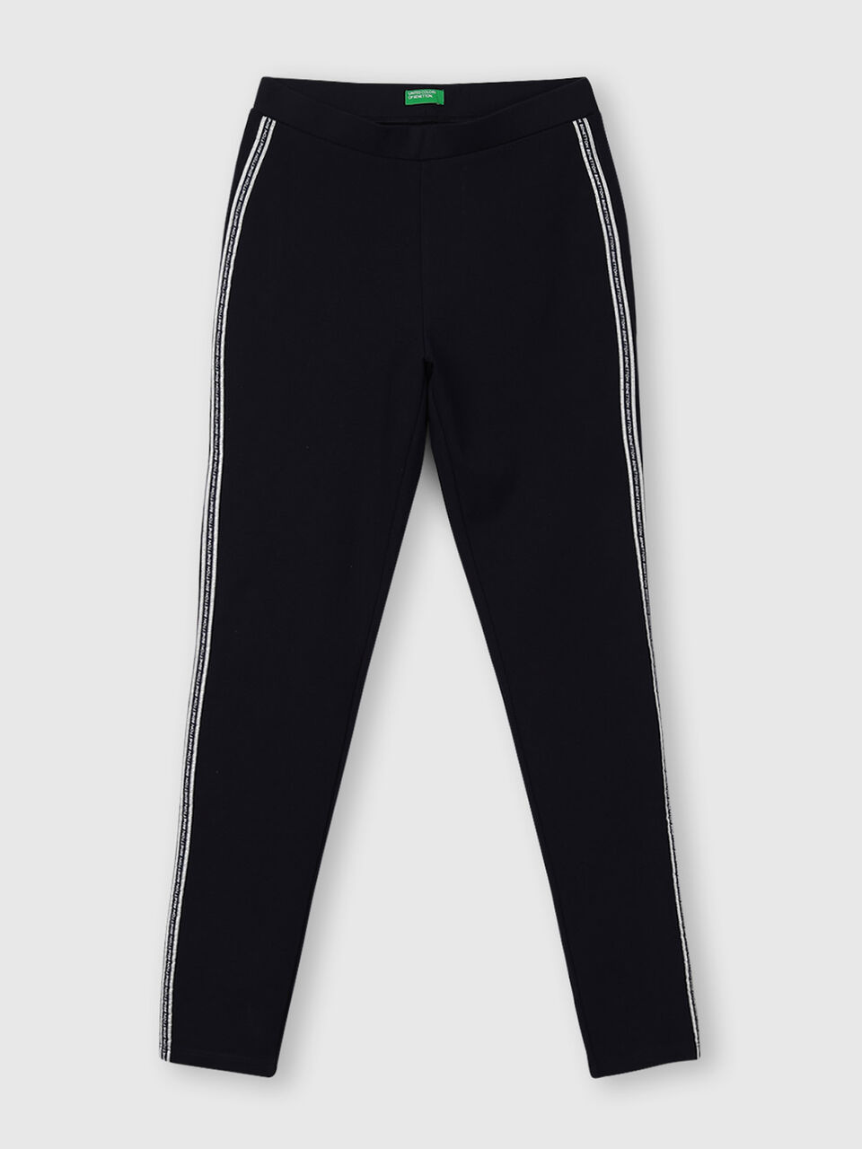 Cotton Leggings with Lurex and Branding Tape image number 1