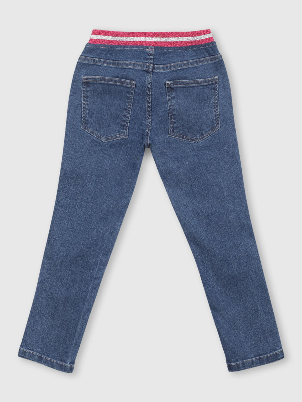 Denim jeans with elastic image number 2