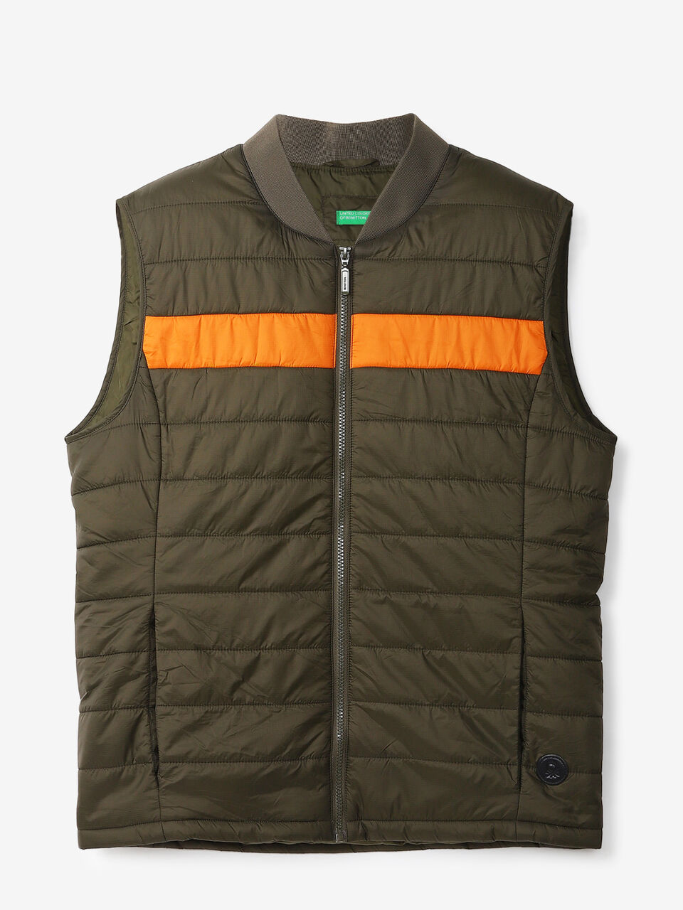COLOR BLOCK GILET PUFFER JACKET image number 1