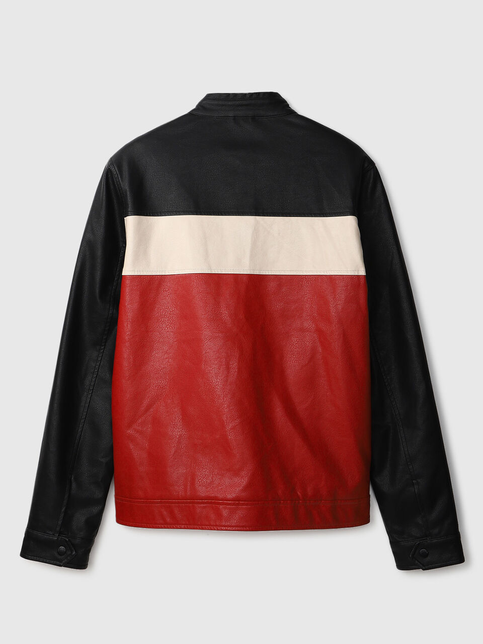 PU COLOR BLOCK JACKET image number 2