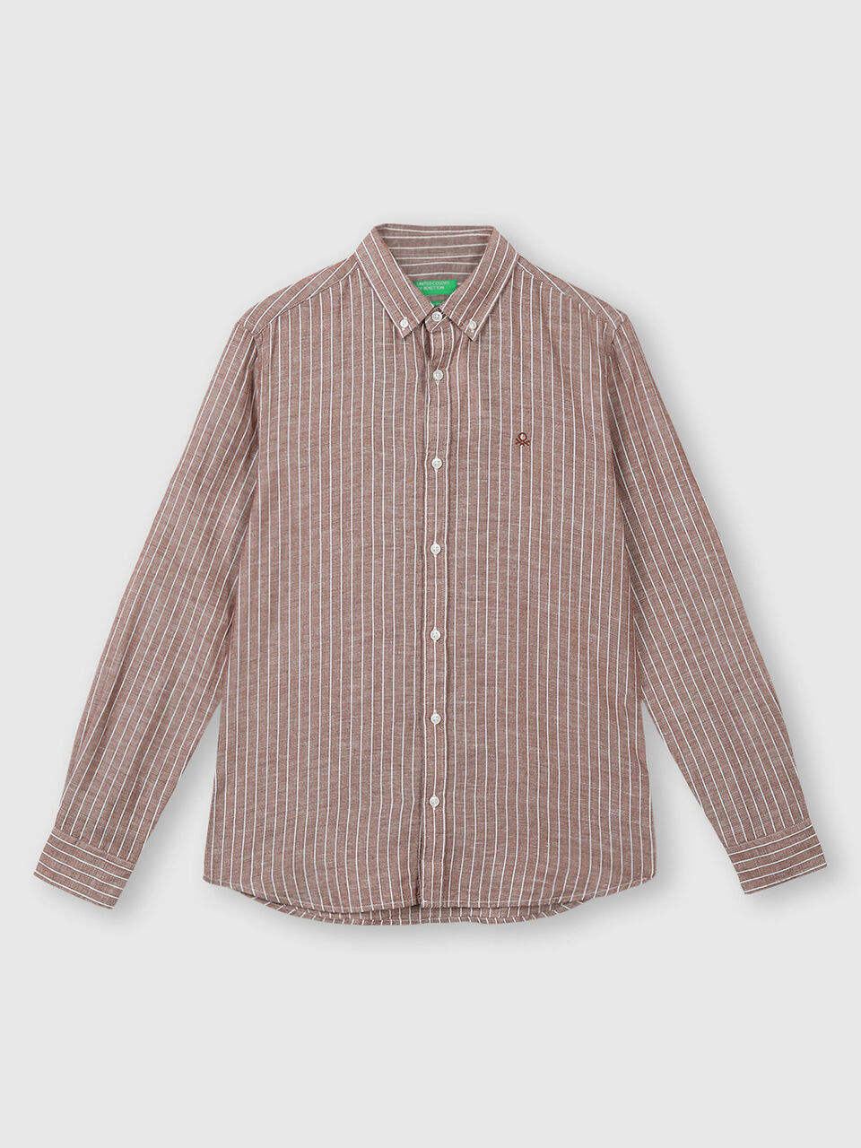 Linen Blend Stripe Shirt image number 1