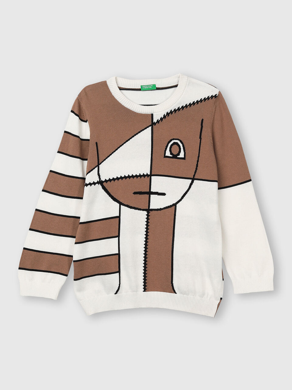 Cotton Tricot Patterned Top with Face Jacquard image number 1