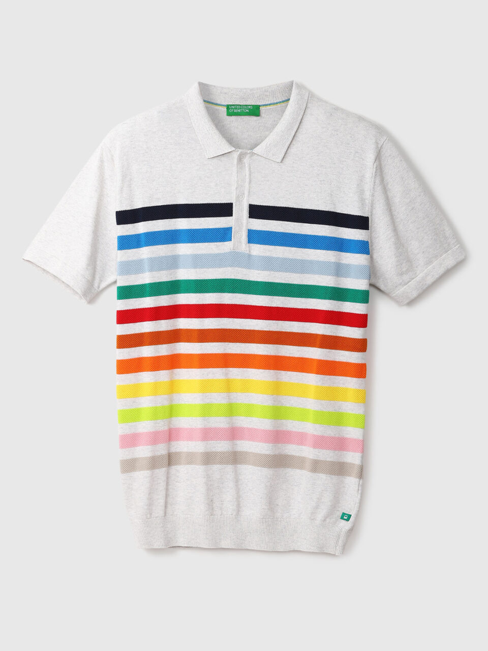 Half Sleeve Muticolor Striper Polo image number 1