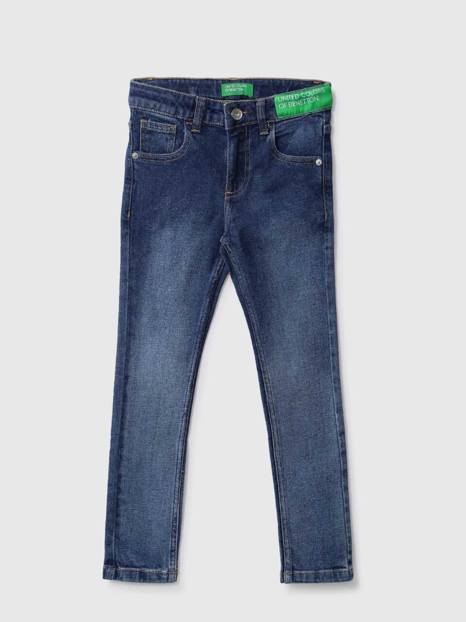 SKINNY DENIM WITH BRANDING AT WAIST image number 1