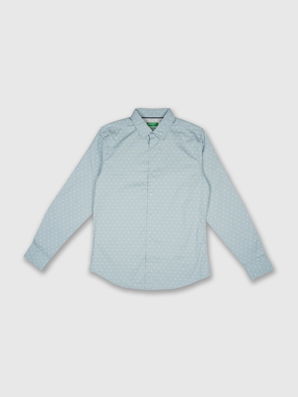 Fill Sleeve Giza Satin Print Shirt image number null