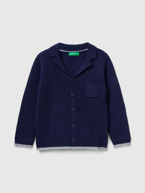 Knit blazer with pocket