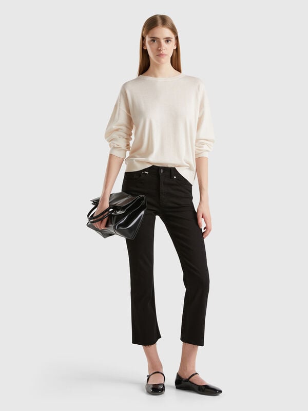 Jeans court en coton  Femme