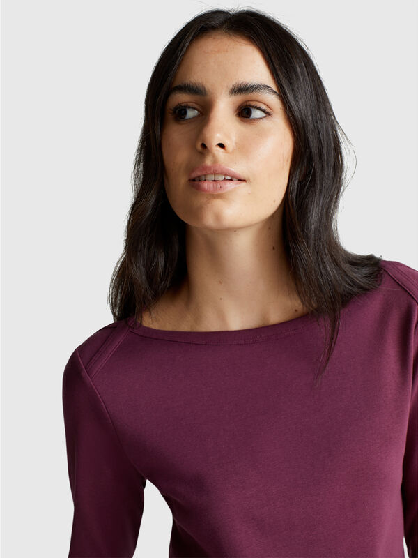 T-shirt col bateau Femme