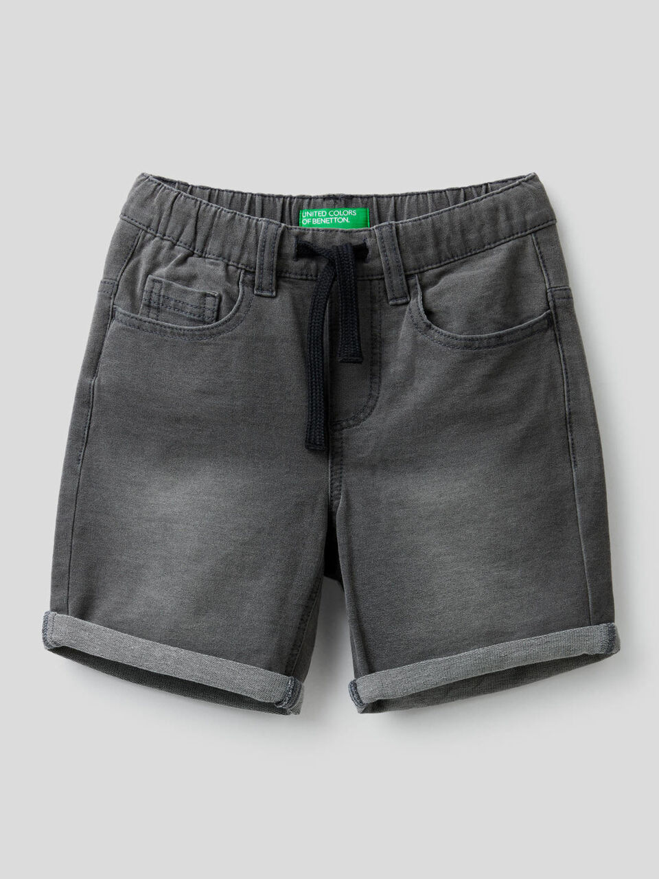 Bermuda aus Sweatstoff mit Denim-Effekt image number 1