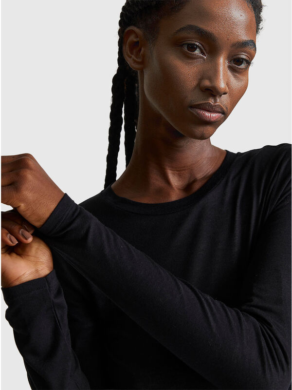 T-Shirt aus Viskose-Kaschmir-Mix Damen