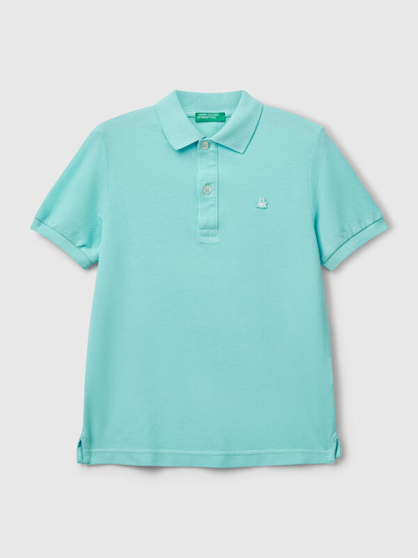 Slim Fit Poloshirt aus reiner Baumwolle Jungen