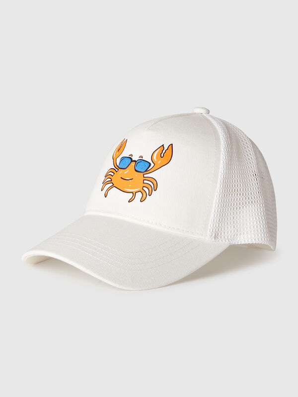 Casquette de baseball en coton et maille Garçon