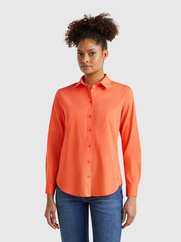 Chemise en coton coupe classique Femme