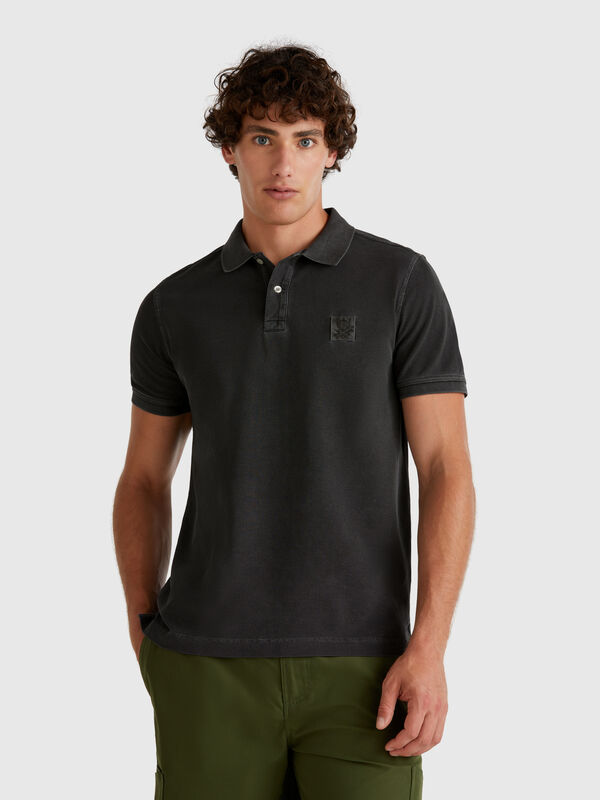 Polo gris foncé coupe classique Homme