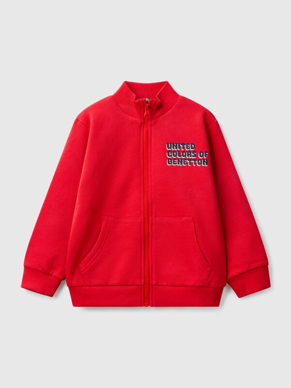 Sweat en coton avec fermeture éclair Garçon