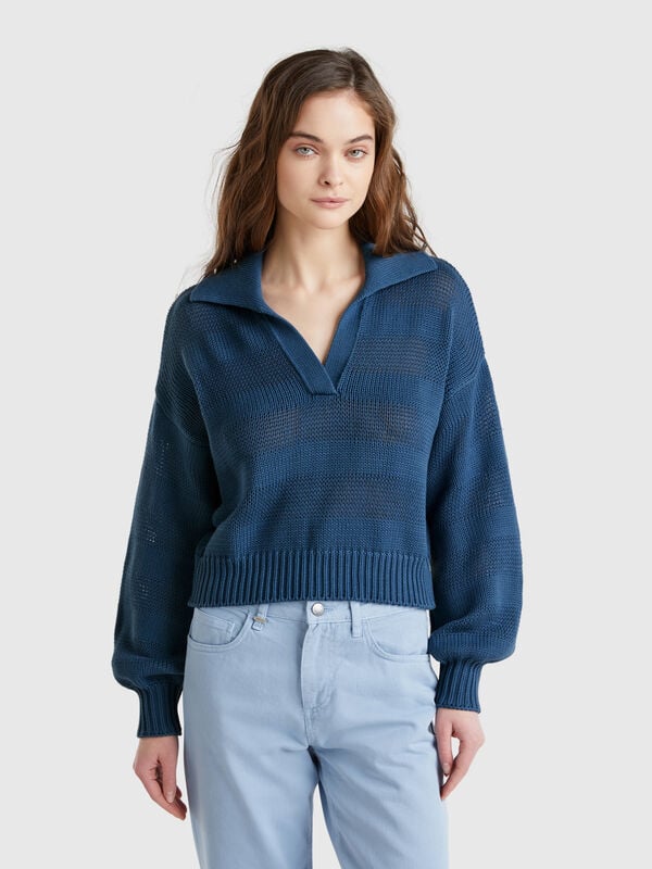 Pull polo 100% coton Femme