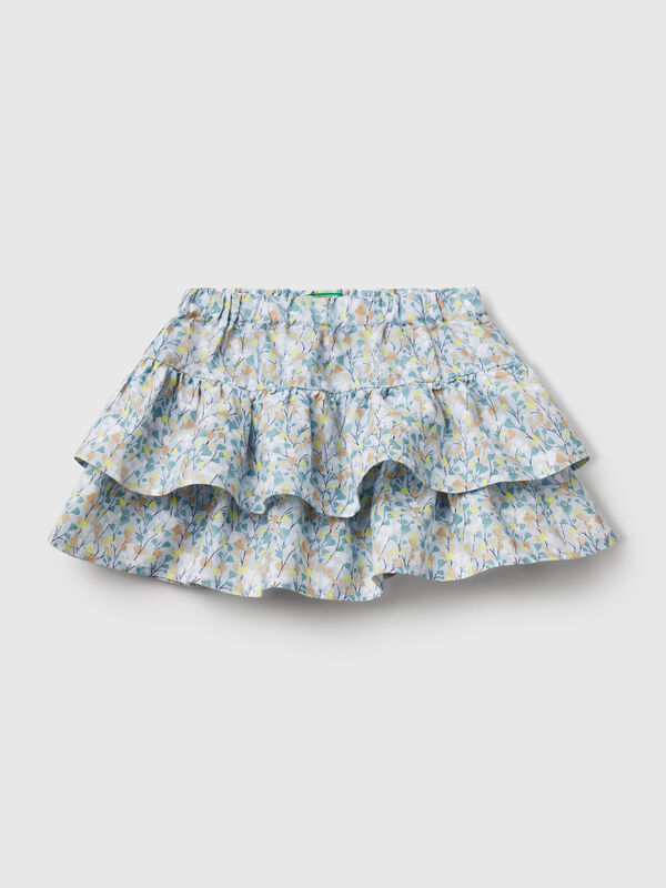 Floral skirt with flounces Junior Girl