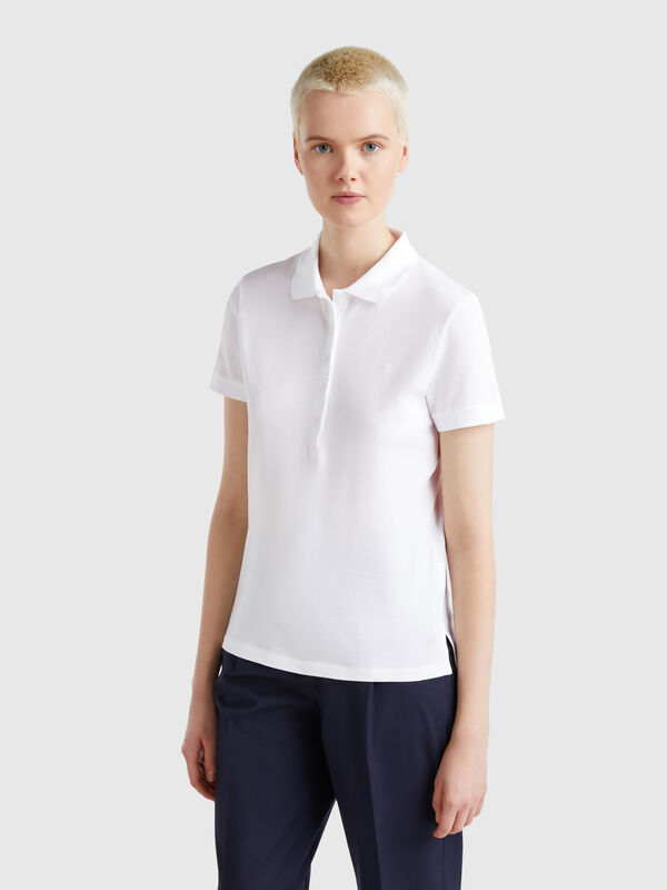Polo coupe slim en coton stretch Femme