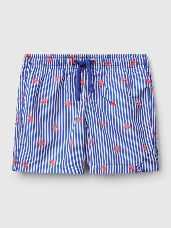 Patterned swim trunks in nylon Junior Boy