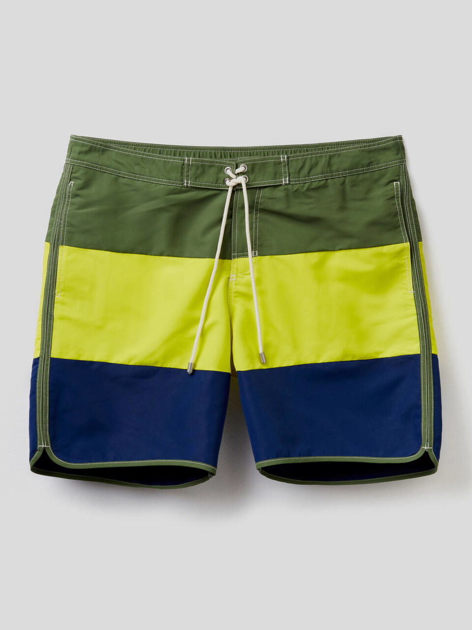 Color block swim trunks image number 1
