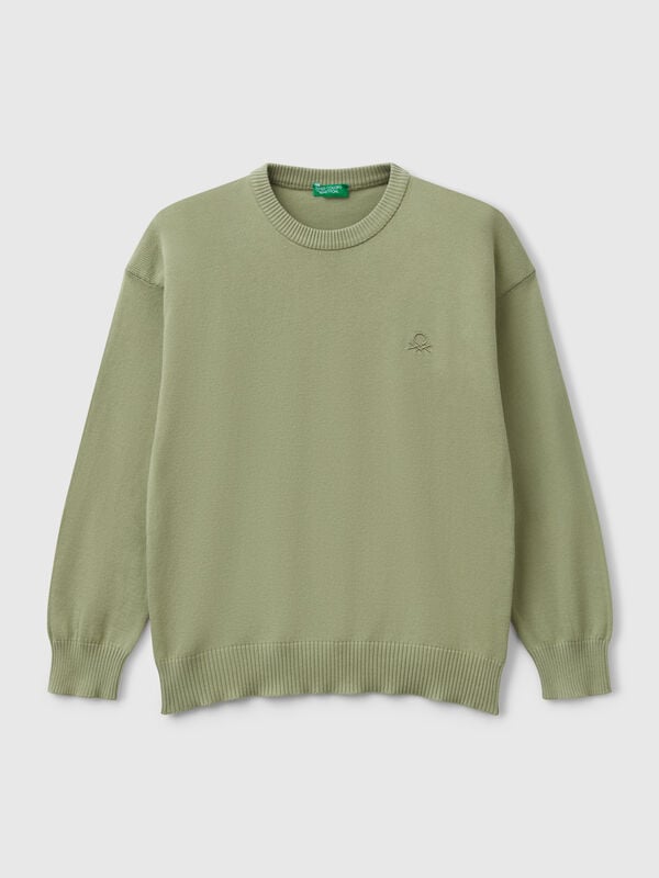 Sweater in pure cotton with logo Junior Boy