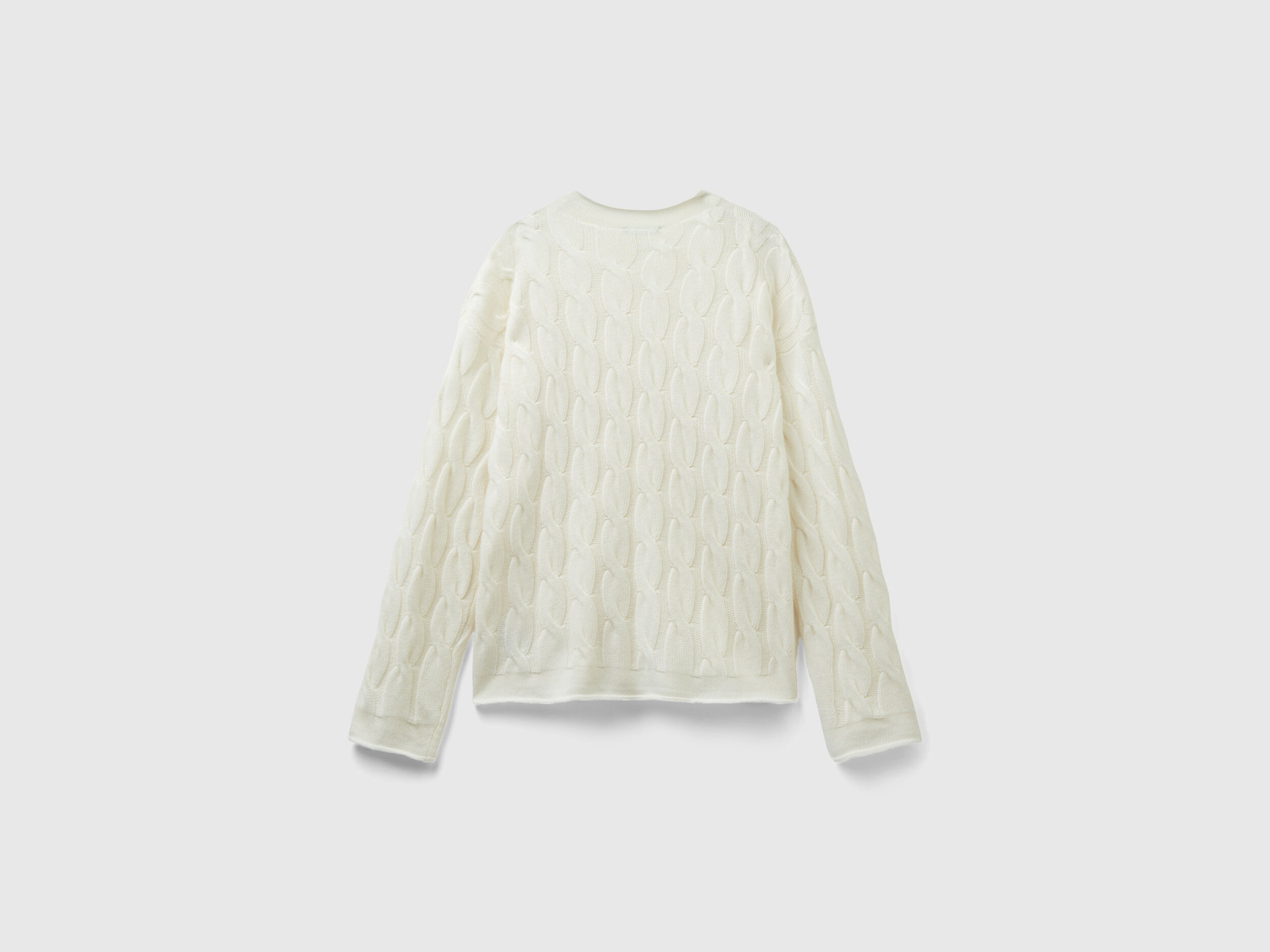 Cable knit white best sale sweater