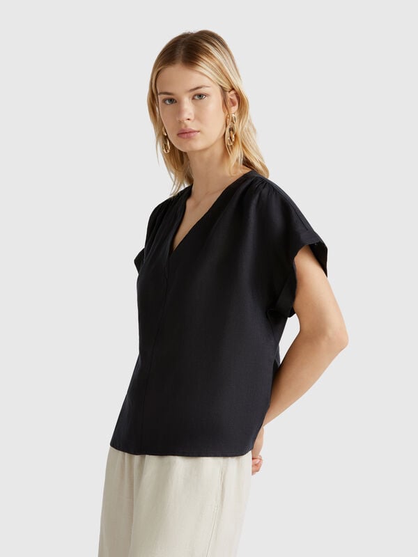 Bluse aus reinem Leinen Damen