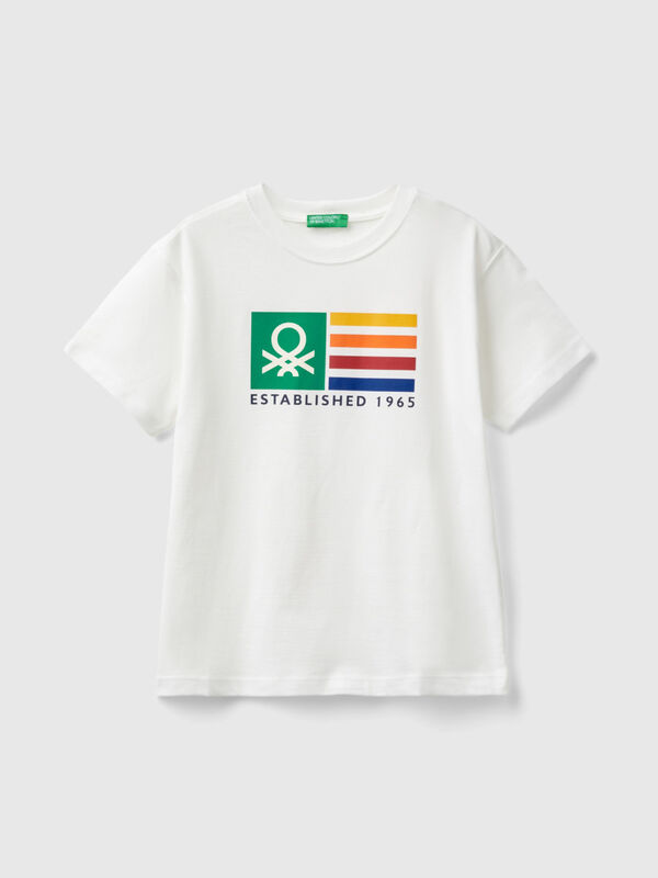 Kurzärmeliges T-Shirt aus 100% Biobaumwolle Jungen