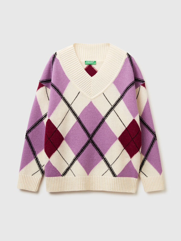 Sweater with diamond inlay Women
