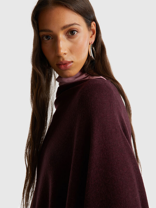 Cape en mélange de cachemire Femme