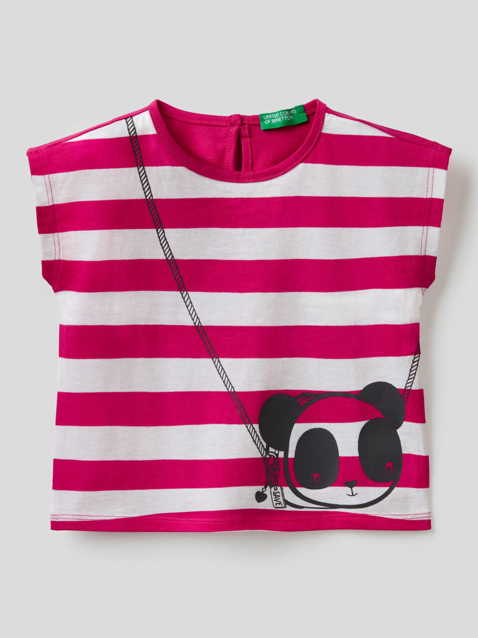 Striped t-shirt with print image number 1